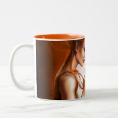 Koffie  middagpauze tweekleurige koffiemok (Links)