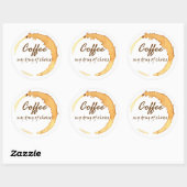 Koffie - Mijn drug van keuze Ronde Sticker (Vel)