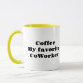 Koffie, mijn favoriete collega mok (Links)