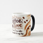 Koffie, mijn liefde magische mok (Voorkant rechts)