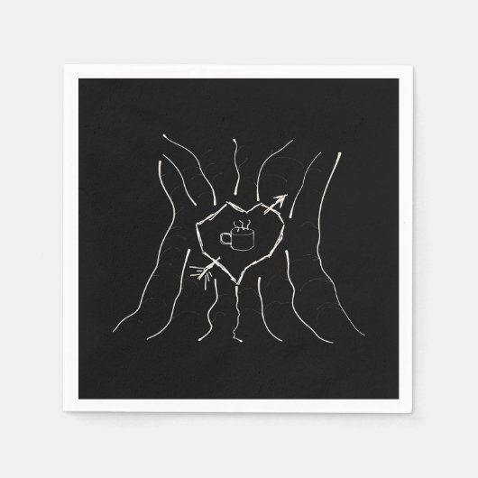 Koffie mijn liefde servet (Voorkant)