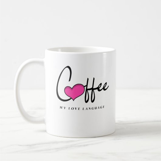 Koffie: Mijn liefde Taal Mok (Links)