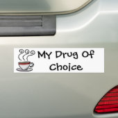 koffie, mijn medicijn bumpersticker (Op auto)
