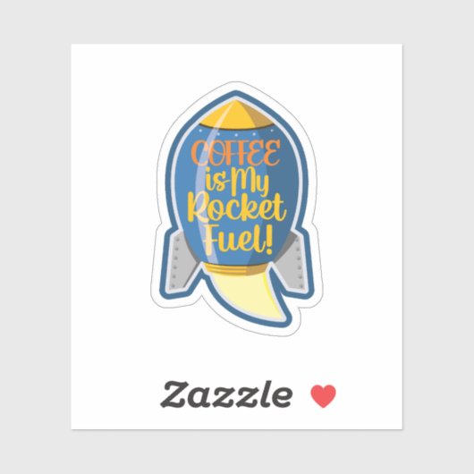 KOFFIE: Mijn raketbrandstof! Sticker (Vel)