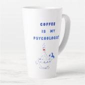 Koffie, mijn stille therapeut latte mok (Rechterhoek)