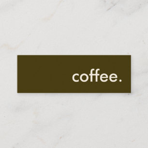 koffie. mini visitekaartje