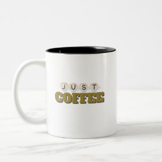 Koffie minimalistische typografie tweekleurige koffiemok