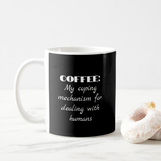 Koffie Misanthropy Humor Koffiemok (Met donut)
