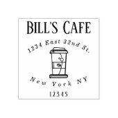 Koffie Modern Afbeelding Afhaalrestaurant Rubberstempel (Afrduk)