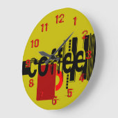 Koffie moderne minimalistische genummerde klok (Hoek)