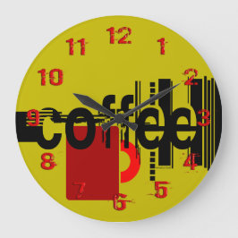 Koffie moderne minimalistische genummerde klok