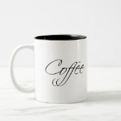 Koffie moderne typografie tweekleurige koffiemok (Links)