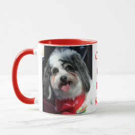 Koffie-Mok 11oz, Cute Dog K-Cee Red Mok