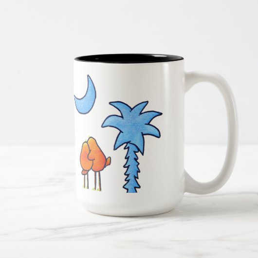 Koffie-Mok 15 oz. Tweekleurige Koffiemok (Rechts)