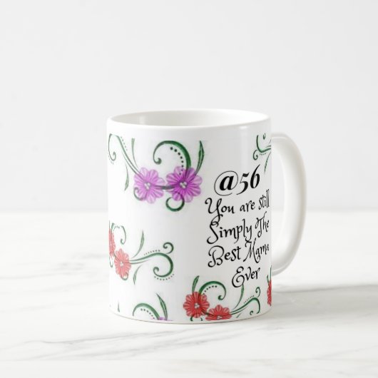 Koffie Mok-70e verjaardag, mokken, warme cacao Koffiemok (Voorkant rechts)