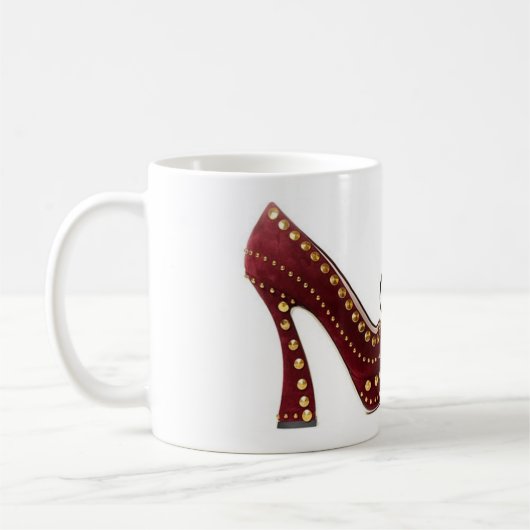 Koffie Mok Assepoester Rode Schoenen Quote Theebek (Links)