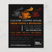  koffie-Mok, Barista, Café, Coffeehouse Flyer (Voorkant)