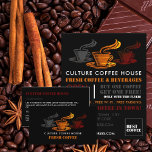 koffie-Mok, Barista, Café, Coffeehouse Flyer<br><div class="desc">koffie Mok,  Barista,  Café,  Coffeehouse Adverteren flyers door de Visitekaartje winkel.</div>