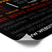  koffie-Mok, Barista, Café, Coffeehouse Poster (Hoek)