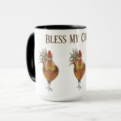 Koffie Mok-Bless My Kippen Mok (Voorkant links)