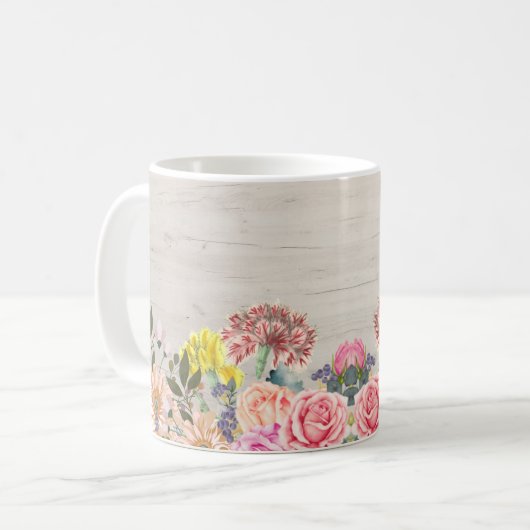 Koffie-Mok Bloemen Design Koffiemok (Voorkant links)
