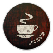 Koffie Mok & bonen R - Knob Keramische Knop (Voorkant)