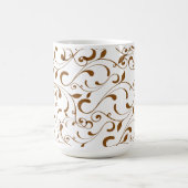 Koffie Mok-bruin wervelingen Koffiemok (Center)