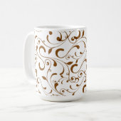 Koffie Mok-bruin wervelingen Koffiemok (Voorkant links)