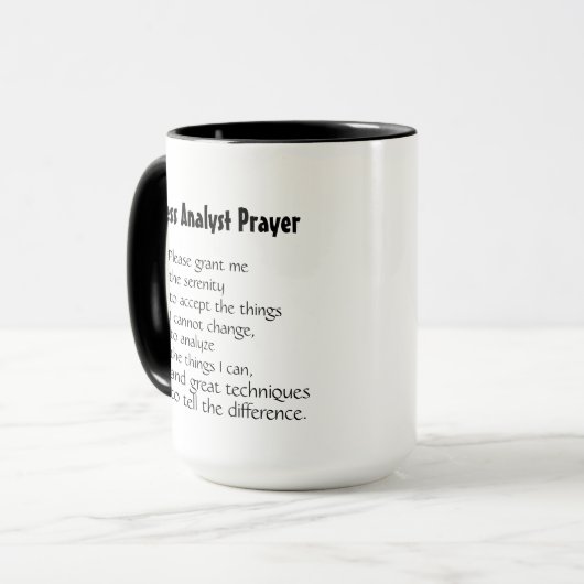 Koffie Mok Business Analyst Prayer (Voorkant links)