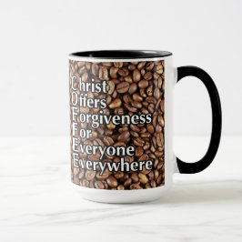 Koffie Mok "Christus biedt vergeving" Omgekeerd