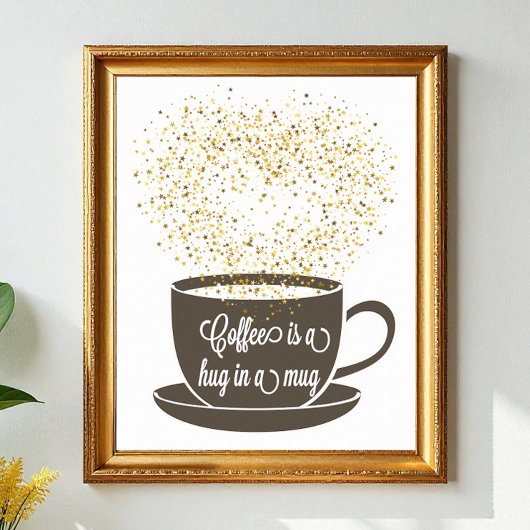 Koffie Mok citaat Art Brown White Humor Poster