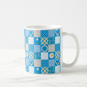 koffie-Mok: Daisychains, Faux Patchwork Koffiemok