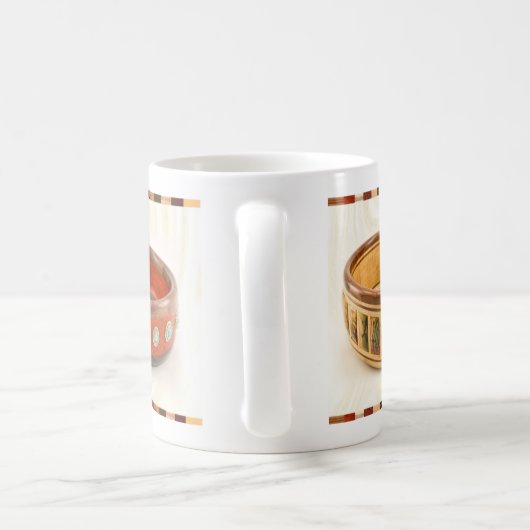 Koffie-Mok - Decoratief hout Koffiemok (Handvat)