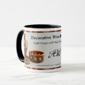 Koffie-Mok - Decoratief hout Mok (Voorkant links)