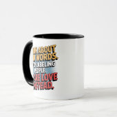 Koffie Mok denk na over onze woorden (Voorkant links)