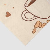 Koffie Mok en stoom in Doodle Style Tissuepapier (Detail)