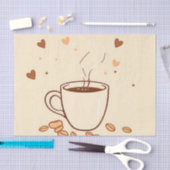 Koffie Mok en stoom in Doodle Style Tissuepapier (Craft)