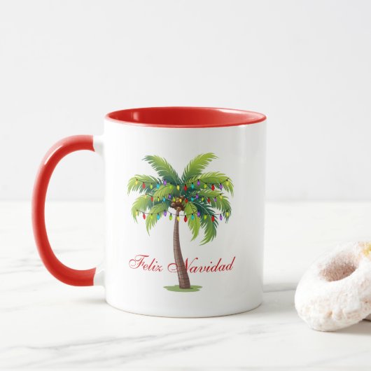 Koffie Mok Feliz Navidad (Met donut)