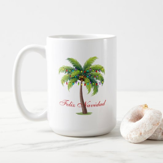 Koffie Mok Feliz Navidad (Met donut)