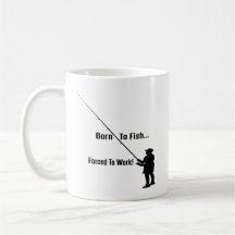 Koffie Mok: geboren om te vissen, gedwongen om te