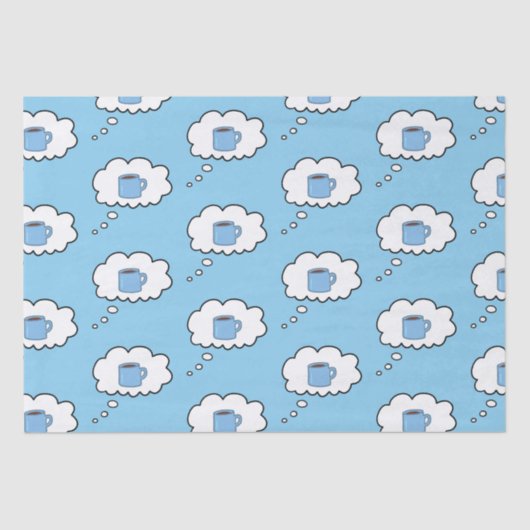 Koffie Mok Gedachte Bubbels Tissuepapier (Voorkant)