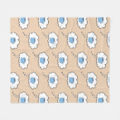 Koffie Mok Gedachte Bubble Fleece Deken (Voorkant (Horizontaal))