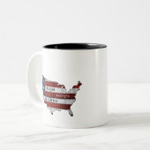 Koffie Mok: geloof, hoop, liefde Tweekleurige Koffiemok (Voorkant links)