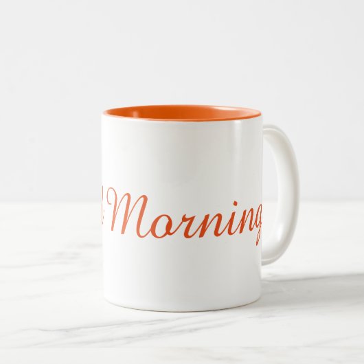 Koffie-Mok: Goedemorgen! Tweekleurige Koffiemok (Voorkant rechts)