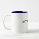 Koffie-Mok: hallo Tweekleurige Koffiemok (Links)