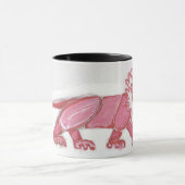 koffie mok hedendaagse leeuw schattig zwart vet (Midden)