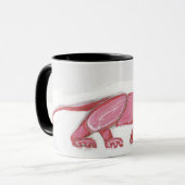 koffie mok hedendaagse leeuw schattig zwart vet (Voorkant links)