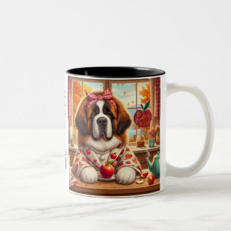 Koffie Mok Herfst Saint Bernard artwork