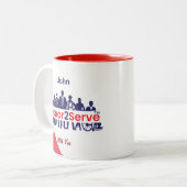 Koffie Mok -Honor2Serve (Voorkant links)