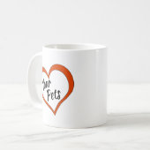 Koffie Mok Hou van je huisdieren ontwerp (Voorkant links)